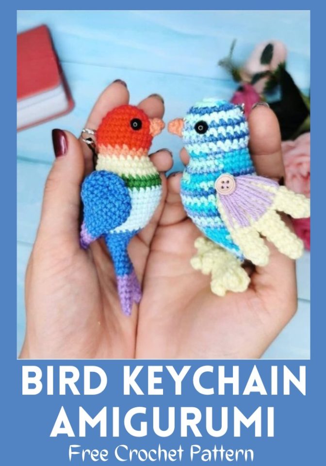 Crochet Bird Amigurumi Keychain Free Pattern (Two Versions)- All Thing ...