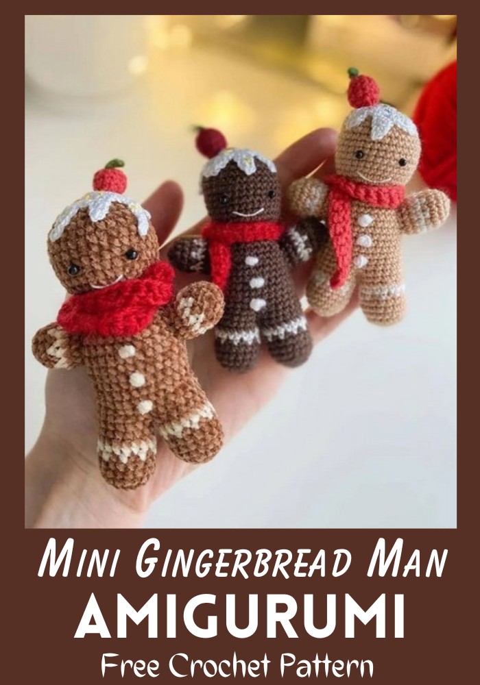 Crochet Mini Gingerbread Man Free Pattern - All Thing Crafts