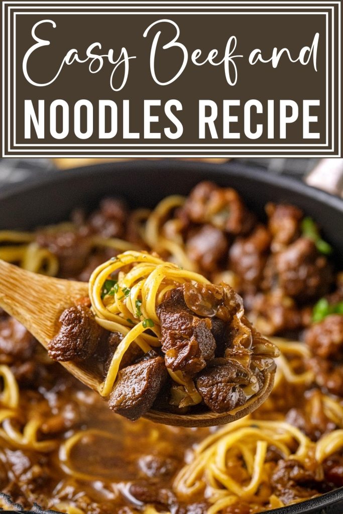 Easy Beef and Noodles Recipe To Serve Over Pasta- All Thing Crafts