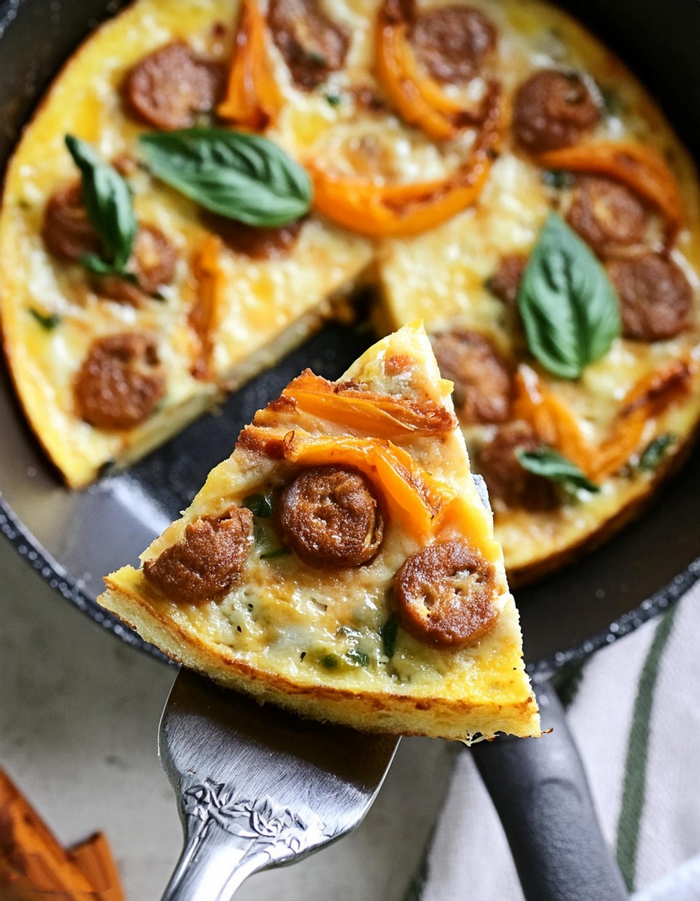 Insanely Easy Italian Sausage Frittata with Peppers Recipe All Thing