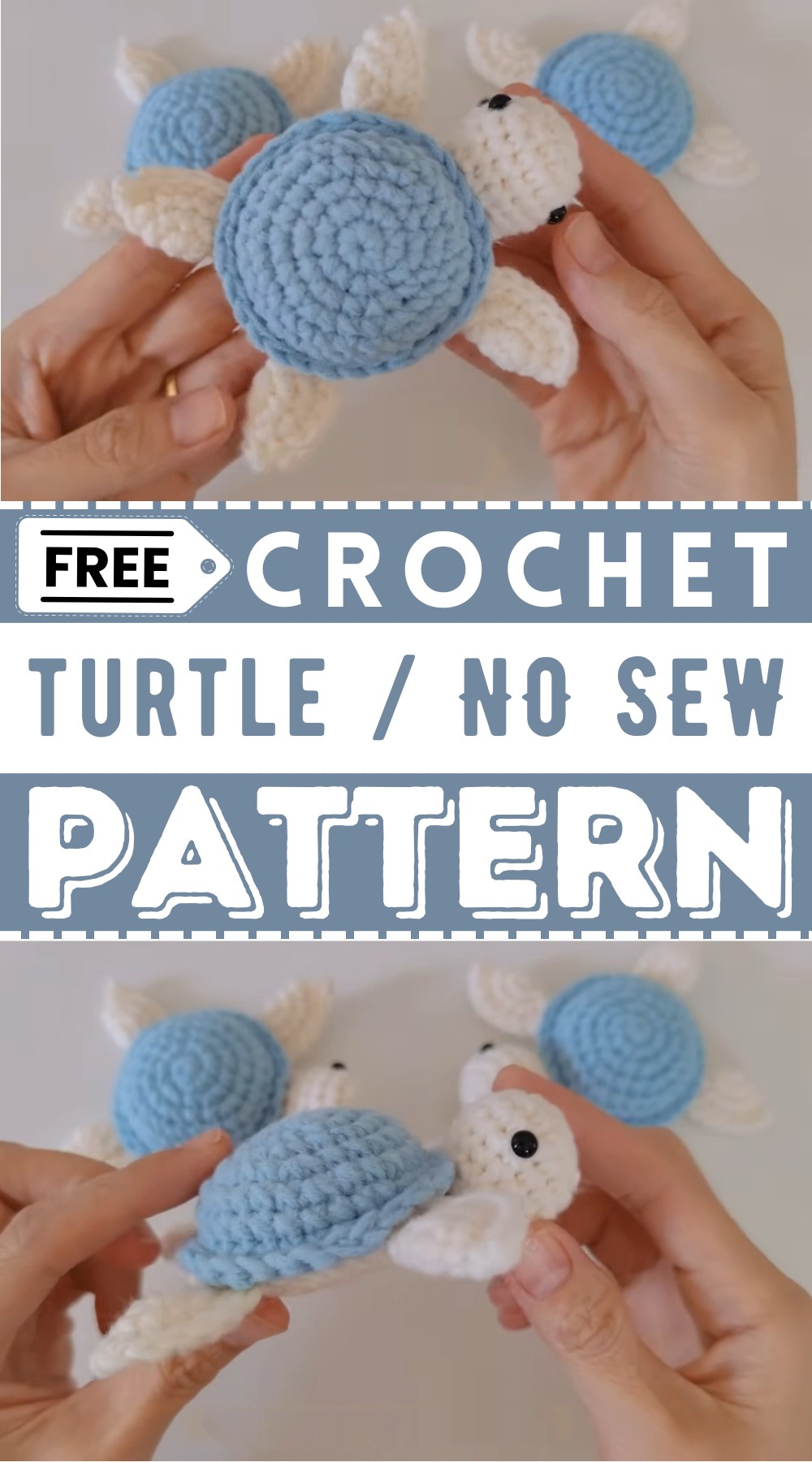 Crochet turtle NO SEW