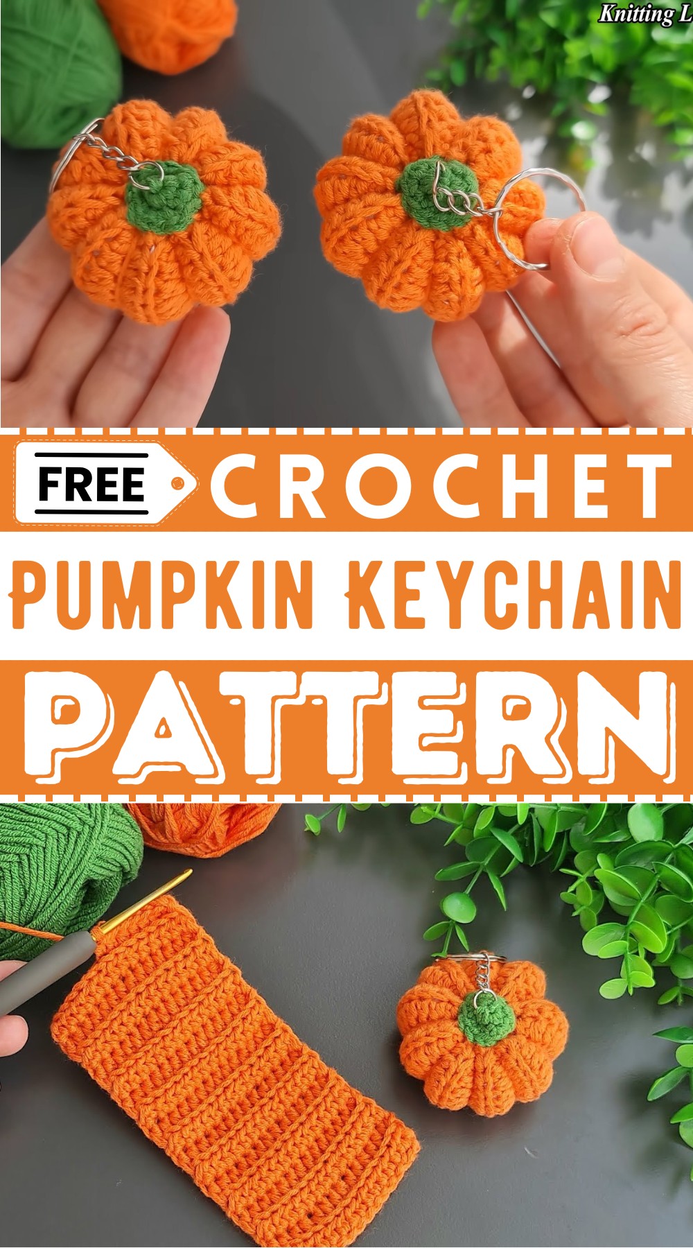 Easy Crochet Pumpkin Keychain