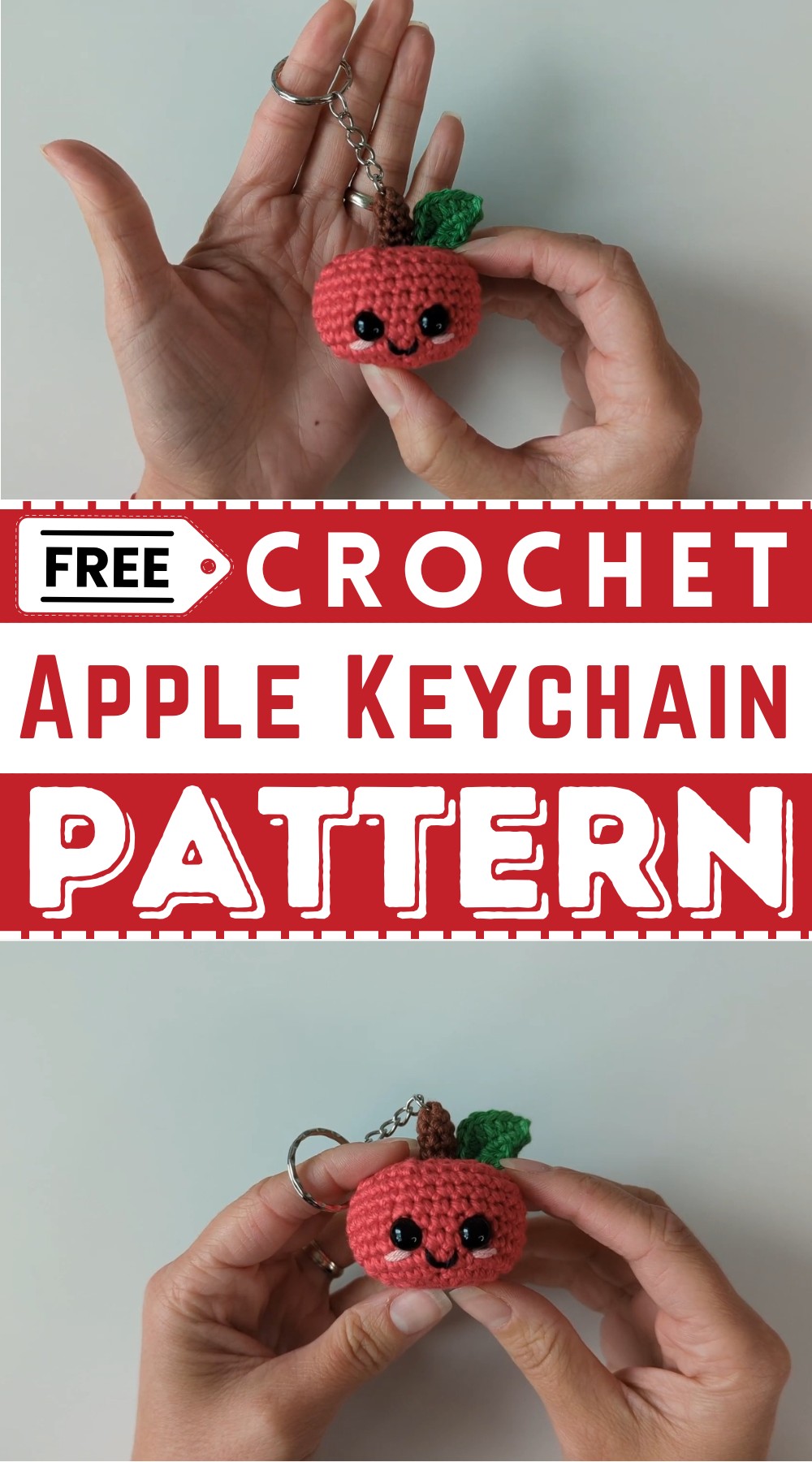 How To Crochet Apple Keychain