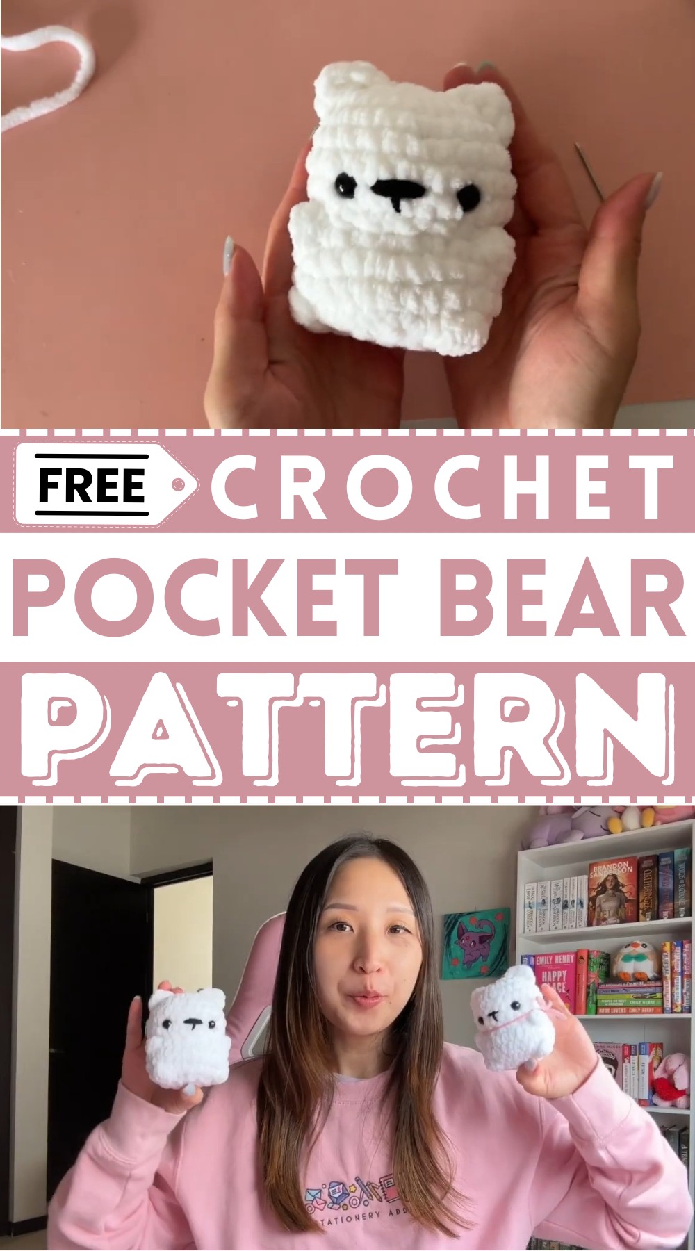 No Sew Pocket Bear Crochet Tutorial 