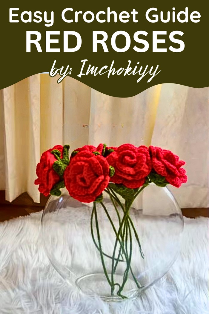 Crochet Red Rose