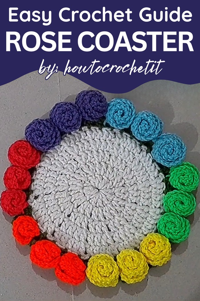 Crochet Rose Coaster