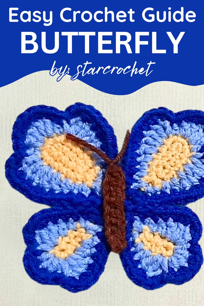 HOW TO MAKE A CROCHET BUTTERFLY MOTIF