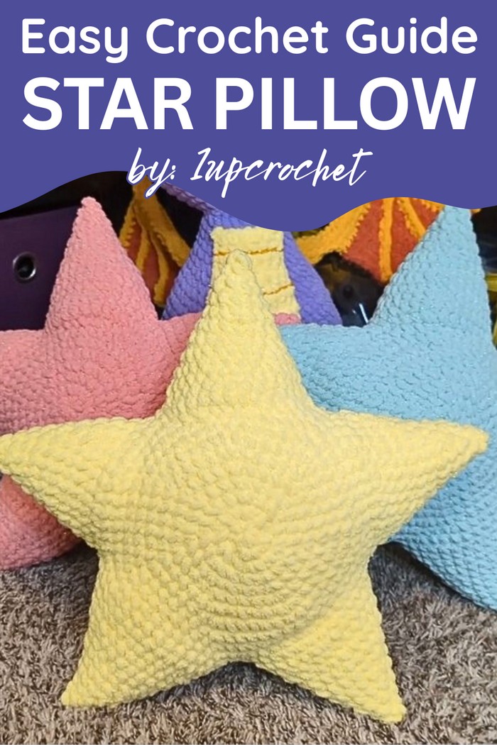 Sparkly Star Amigurumi Pillow Pattern
