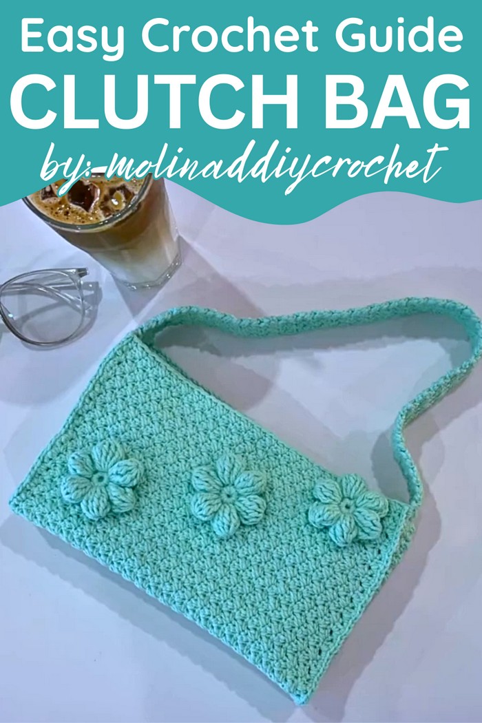 crochet clutch bag