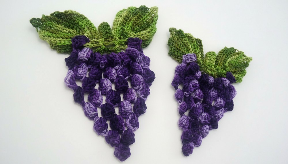 Crochet Grape Appliques