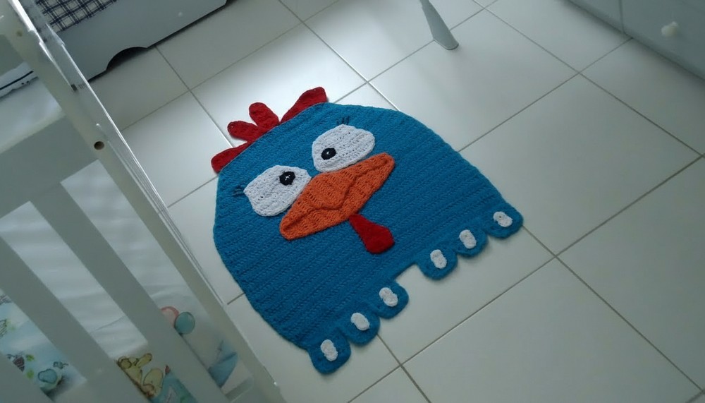 Crochet Chicken Rug