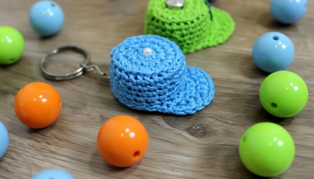 Crochet Mini Hat Keychain