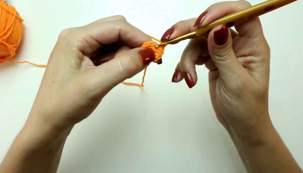 Crochet Pumpkin Keychain