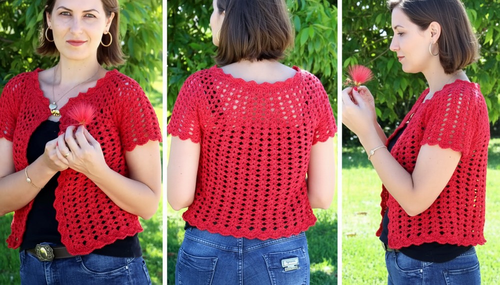Crochet Short-sleeved Top