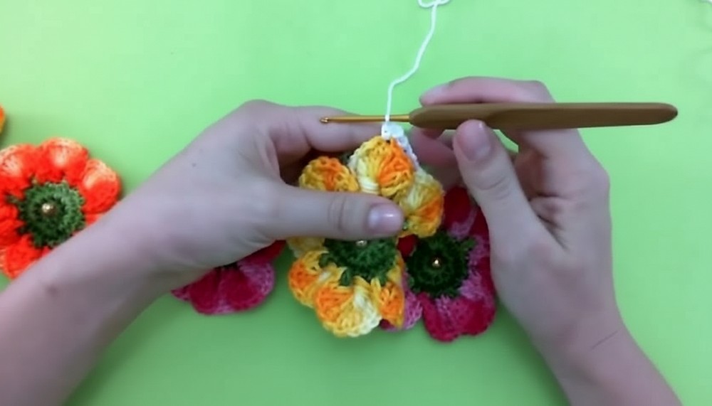 Crochet Flower Table Runner