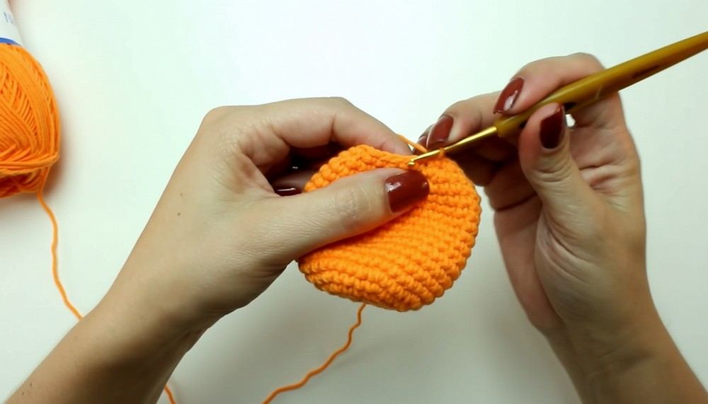 Crochet Pumpkin Keychain