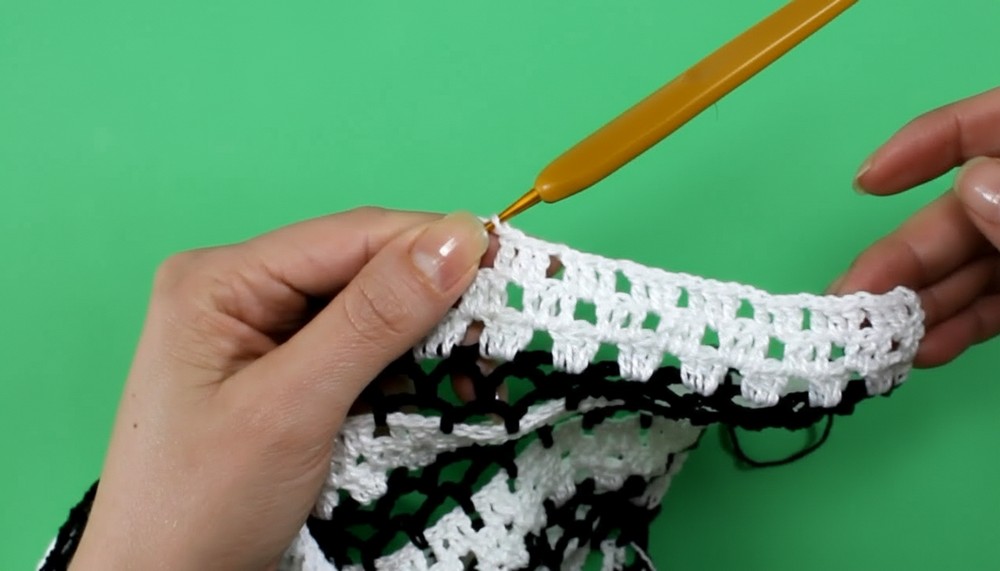 Crochet Striped Blouse