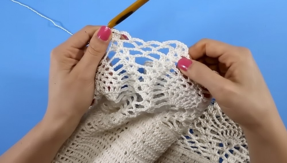 Crochet Tank Top With A Lace