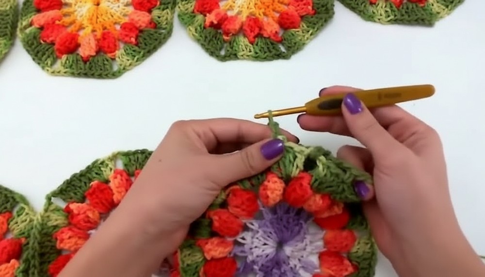 Crochet Flower Mat Or Rug