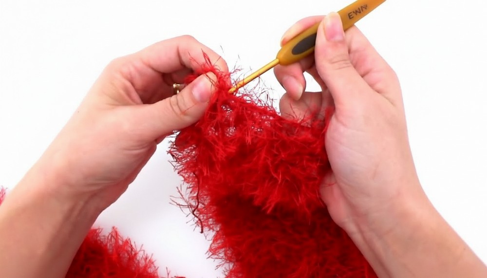 Crochet Fluffy Scarf