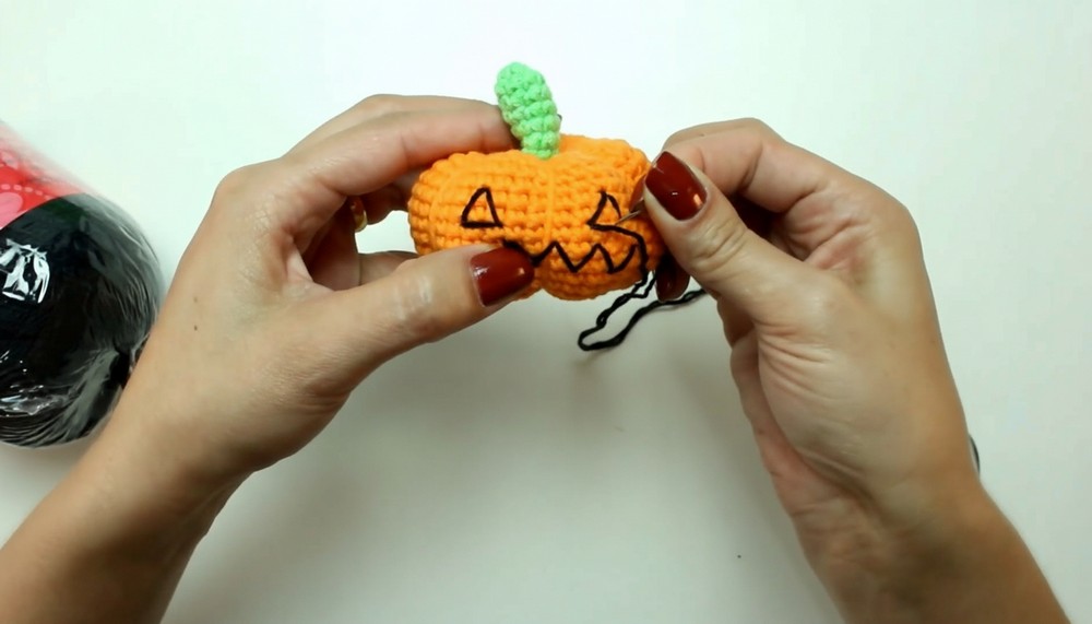 Crochet Pumpkin Keychain