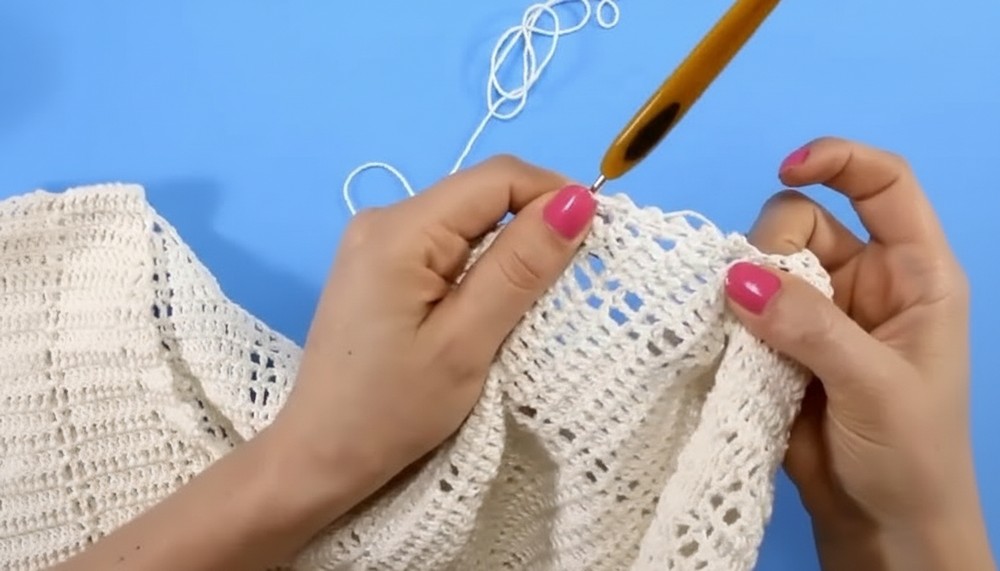 Crochet Tank Top With A Lace