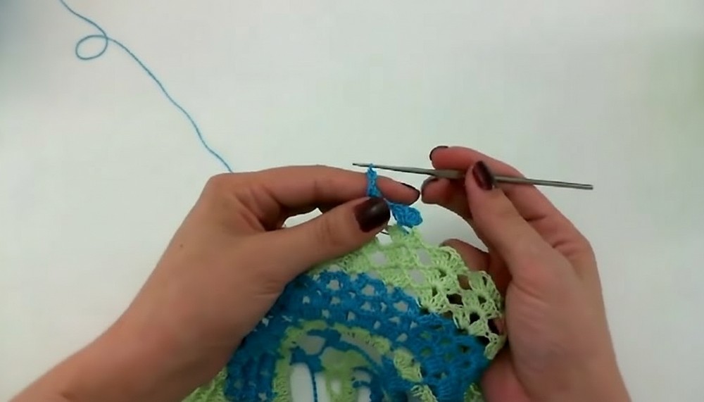 Crochet Doily With Flower