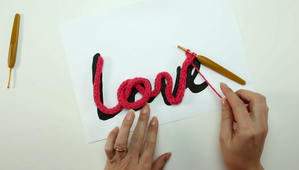Crochet Word Love Art