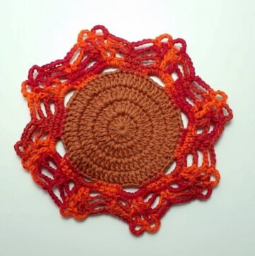 Crochet Flower Coaster
