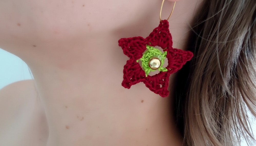 Crochet Star Earring