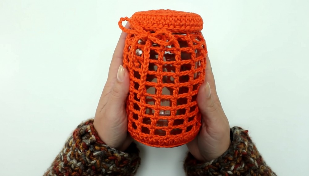 Crochet Cover For A Glass Jar