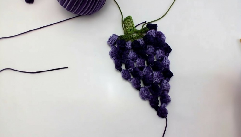 Crochet Grape Appliques