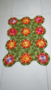 Crochet Flower Mat Or Rug
