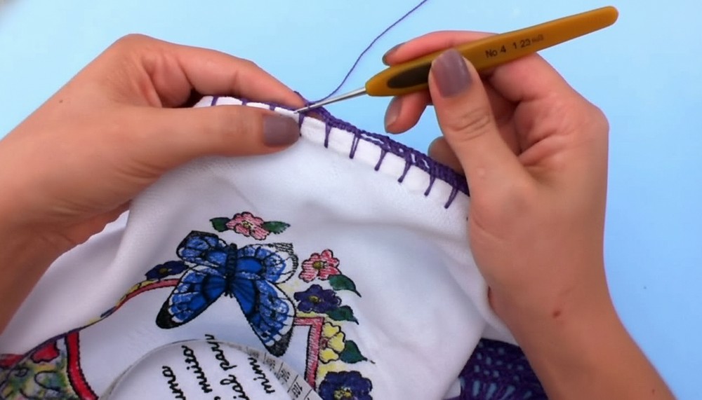 Crochet Butterfly Border
