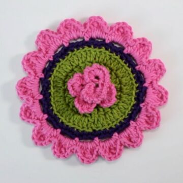 Crochet Flower Coaster