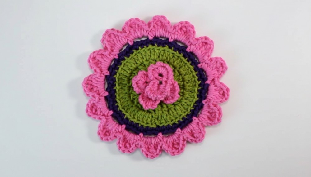 Crochet Flower Coaster
