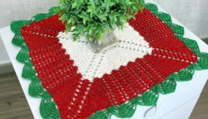 Crochet Christmas Doily Table