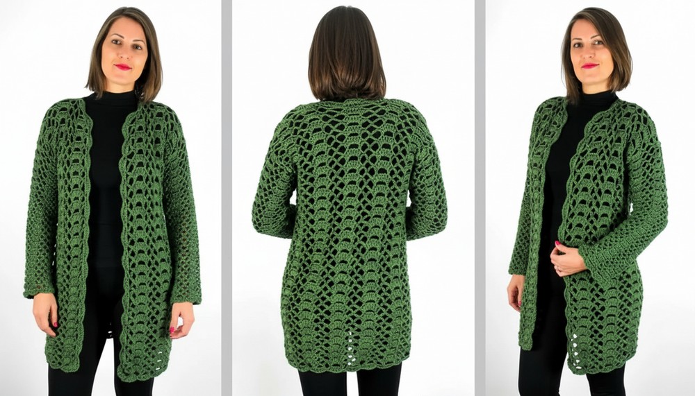 Crochet Long Cardigan