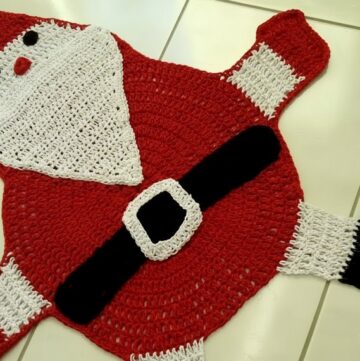 Crochet Santa Claus Placemat