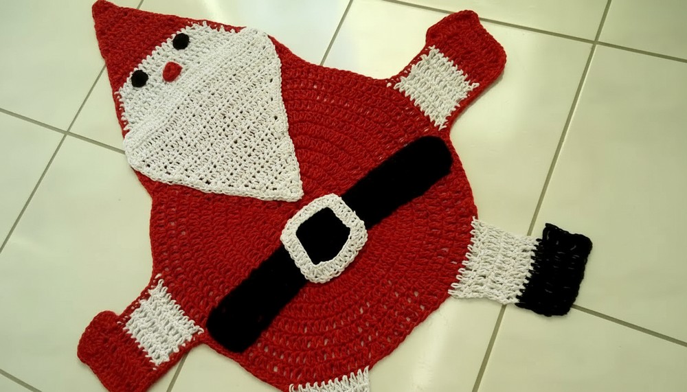 Crochet Santa Claus Placemat