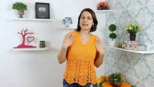 Crochet V-neckline Top