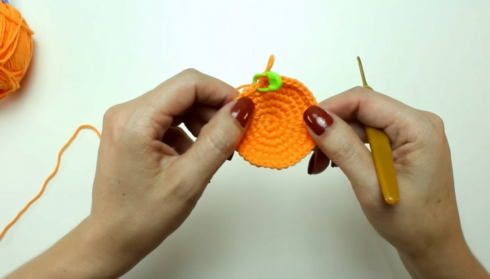 Crochet Pumpkin Keychain