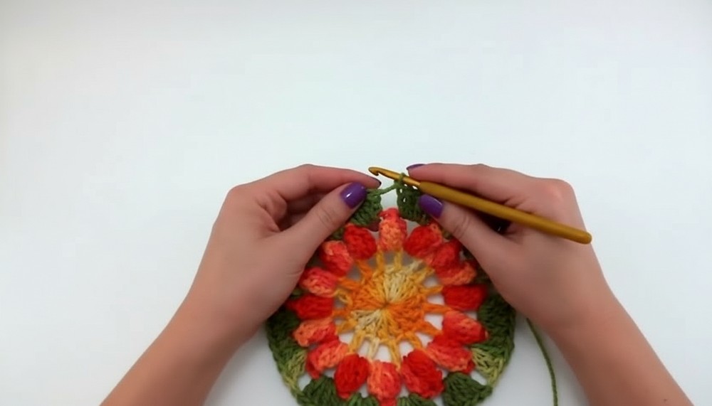Crochet Flower Mat Or Rug