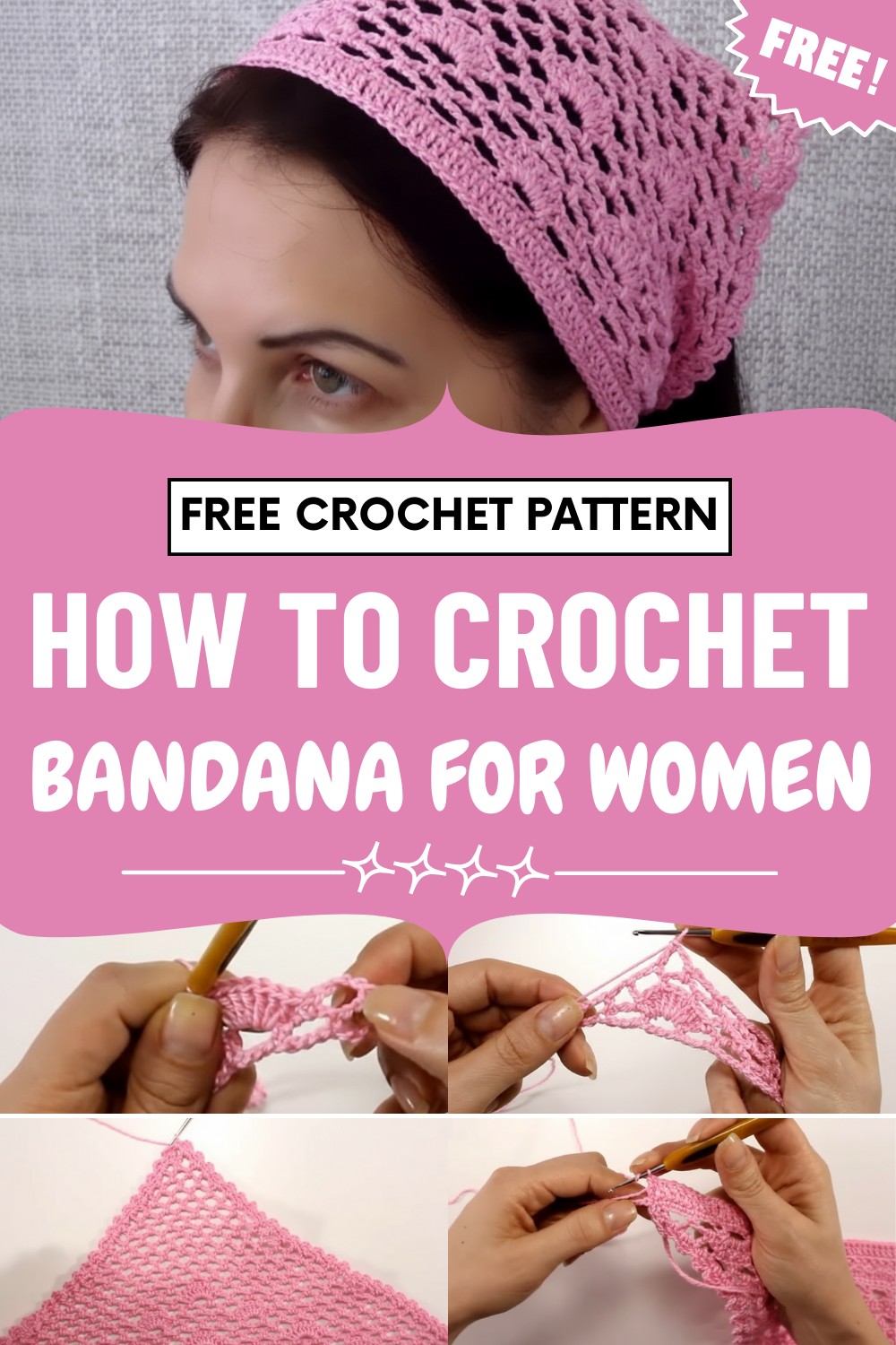 Crochet Bandana For Women