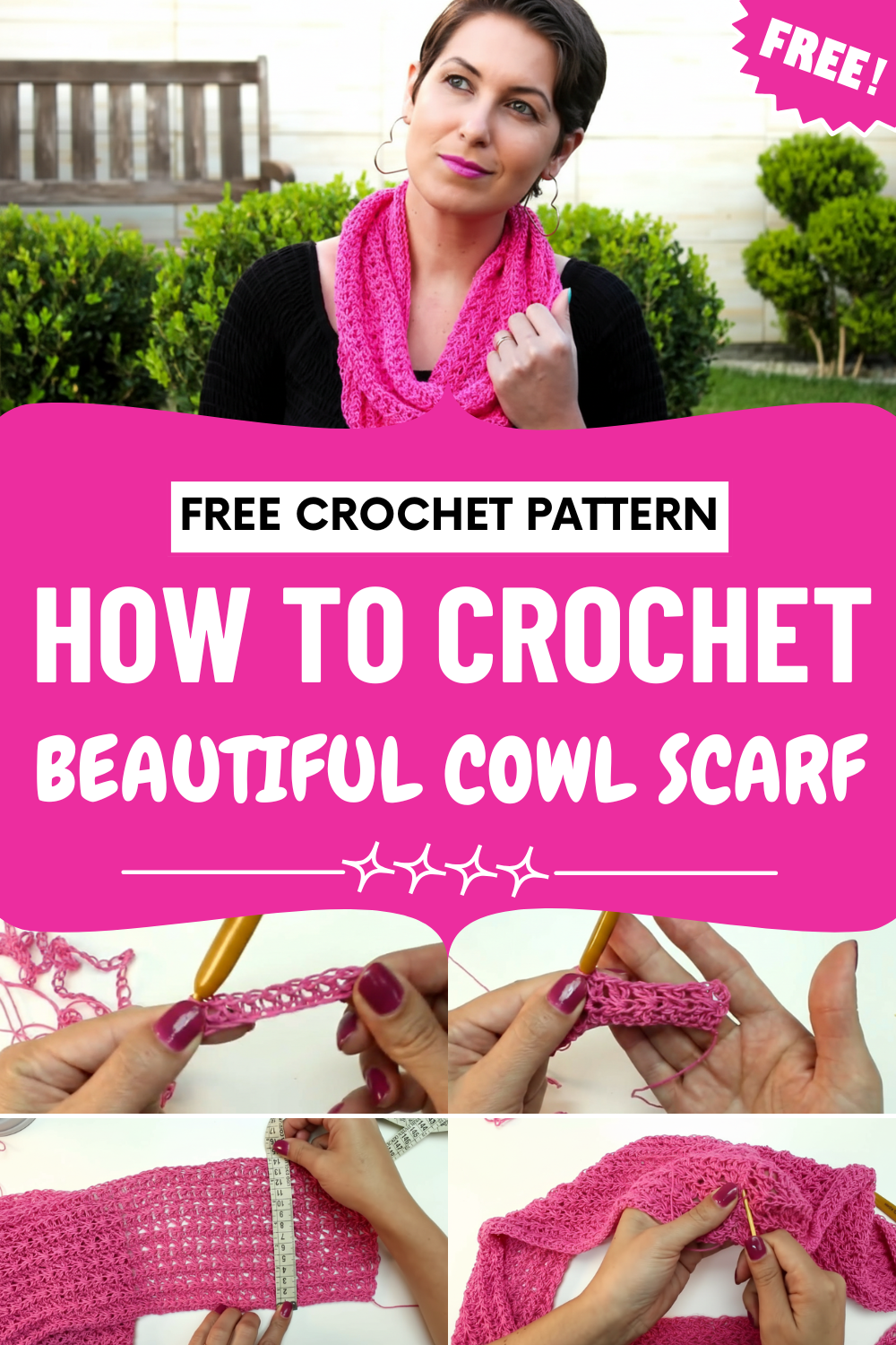 Crochet Beautiful Cowl Scarf