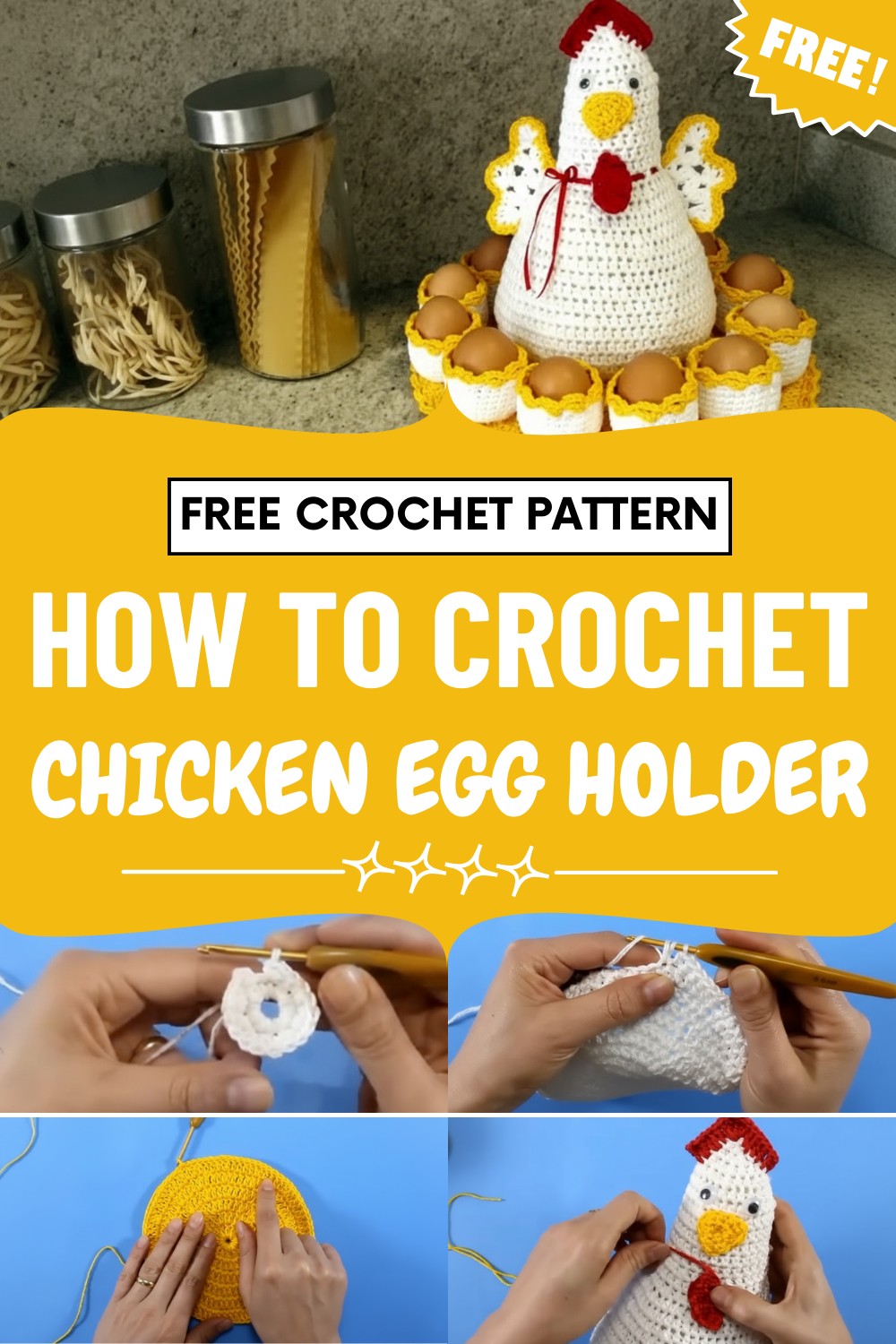 Crochet Chicken Egg Holder