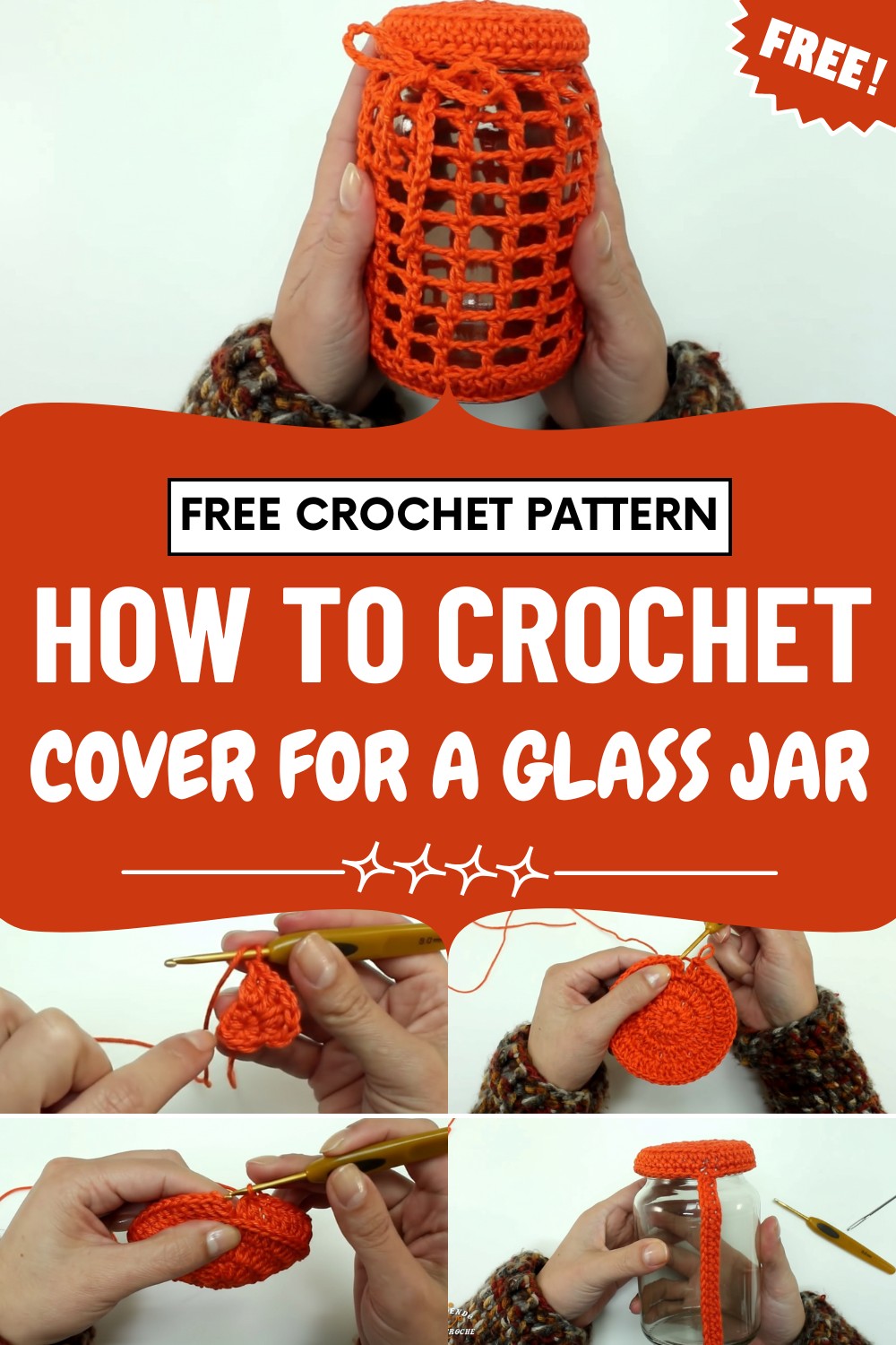 Crochet Cover For A Glass Jar