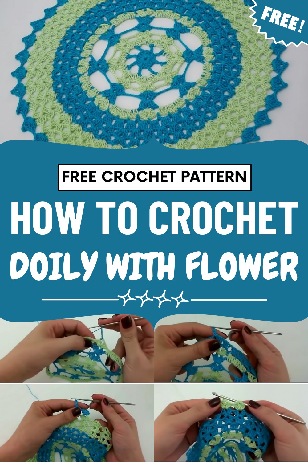 Crochet Doily With Flower