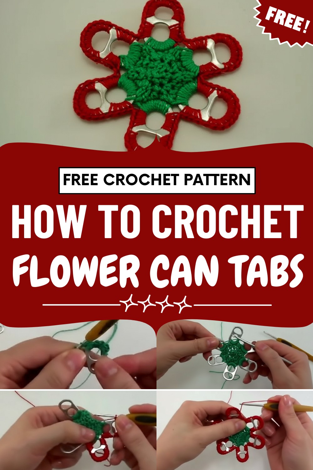 Crochet Flower Can Tabs