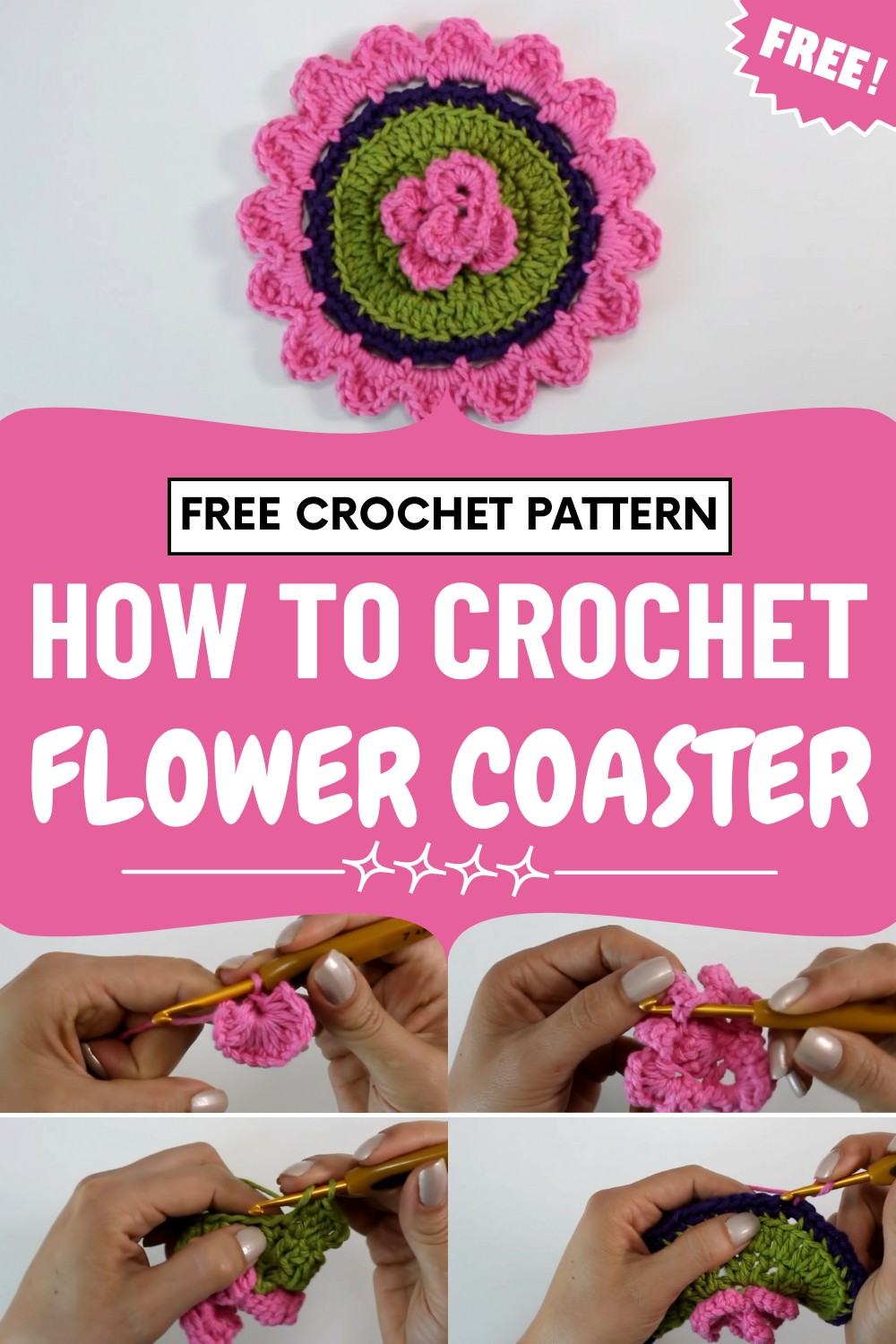 Crochet Flower Coaster